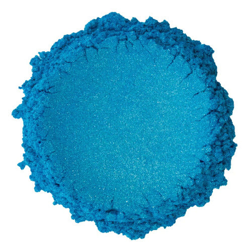 Pigmento Natural Mica Polvo Turquesa Azul Perlado 237 G 0