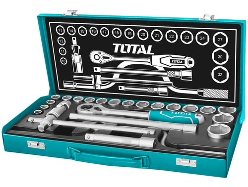 Total Industrial Metal Tool Box 24pcs 0