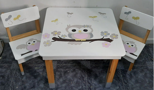 Personalized Wooden Children's Table and Chairs with Character Designs 28