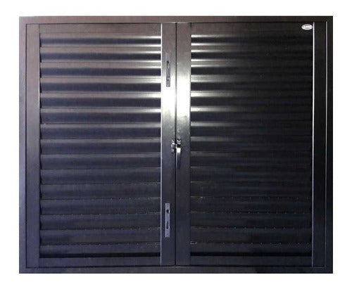 Aluminium Door 200x100 Black Open 2 Leaves 0