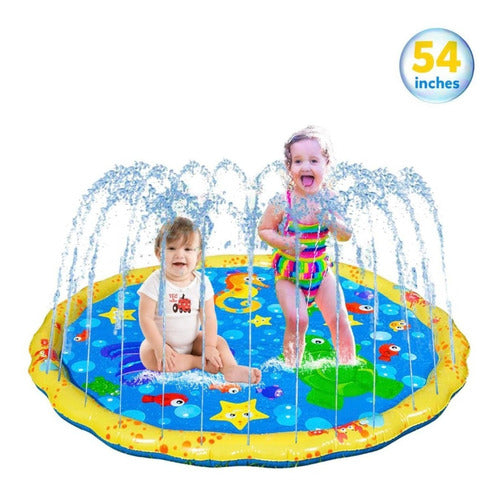 Round Inflatable Kids Water Sprinkler Play Mat 1m 0