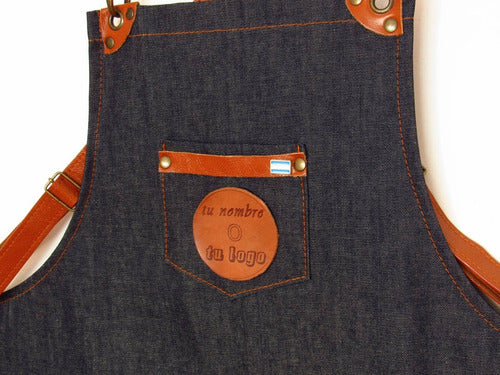 Unisex Jean and Leather Apron for Bar Chef Catering Events 7