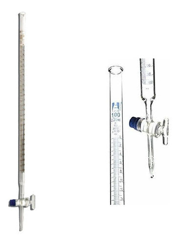 25ml Glass Burette with Straight Glass Stopcock for Engine Displacement Measurement 0