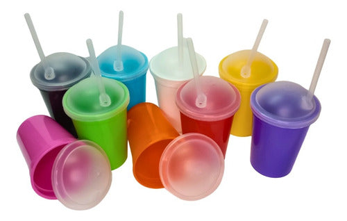 Milkshake Cups with Transparent Lid - 10 Pack 1