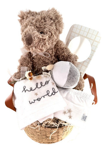 Baby Layette - Birth Basket - Hello World 0