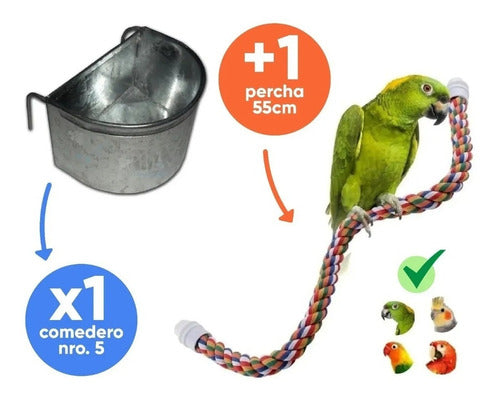 Hanging Metal Feeder for Parrots, Guinea Pigs, Rabbits, Birds No. 5 1