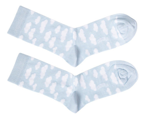 Ciudadela Cotton Mid-Calf Socks with Printed Cuff Yey 1276 7