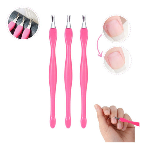 Set of 3 Cuticle Cutters and Nail Sculpting Embossers 0