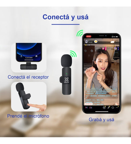 Wireless Microphone for Cell Phone Compatible with USB-C and iPhone 3