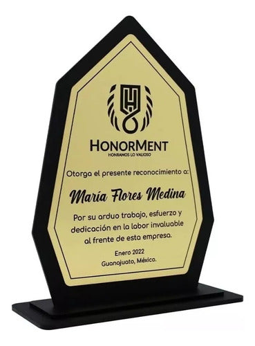 Placa De Acrílico, Trofeos, Premios Heptagonal 1