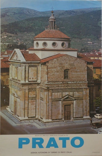 Basílica De Prato Italia En El Año 1950 - Lámina 45x30 Cm. 0