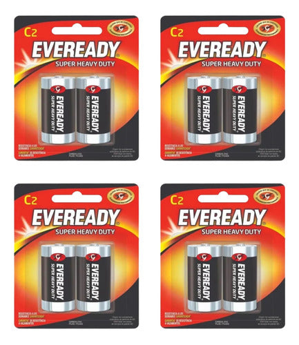 Eveready C Size Carbon Zinc Batteries Pack of 8 0