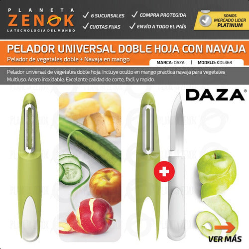 3-In-1 Double Blade Stainless Steel Potato Peeler 1