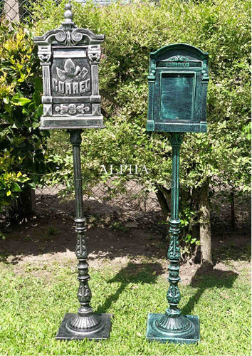 Alpha Aluminum Dove Mailbox with Stand and Epoxy Paint 4