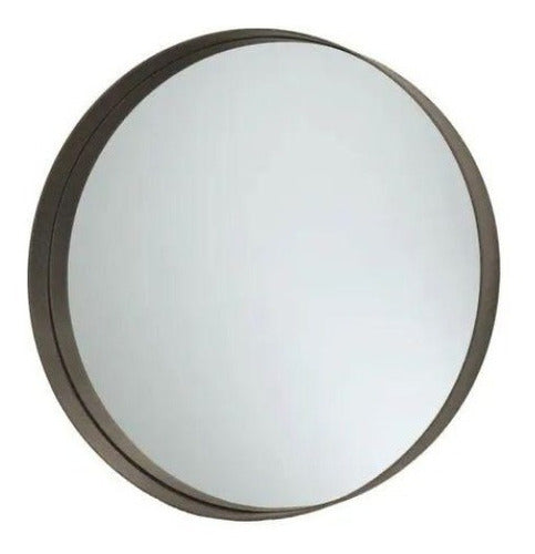 VETROMILE Round Mirror Iron Frame 80cm Black Gold Oxide Copper 0