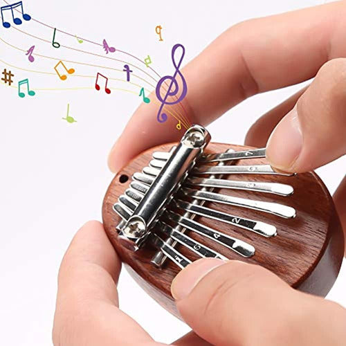 Aiex 8 Teclas Mini Kalimba Pulgar Piano Con Cordón Bolsillo 3