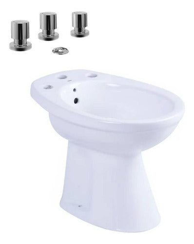 Roca Capea Italian Bidet Combo with 3-Hole Faucet 0