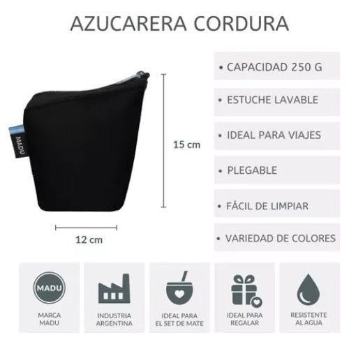 Madu Yerbero Y Azucarero Set Cordura Lisa Porta Yerba Azucar Madu 6