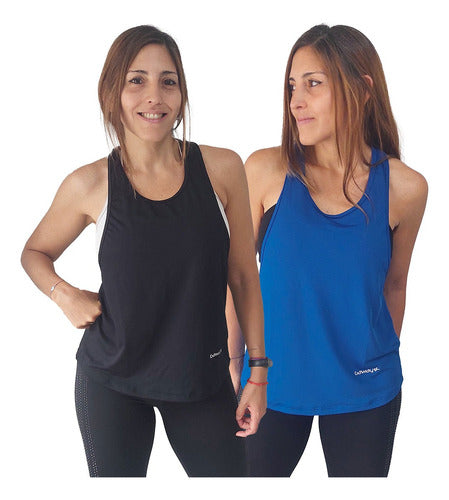 Pack of 2 Women's Sleeveless Sports Sweatshirts Gym Dry Fit 7
