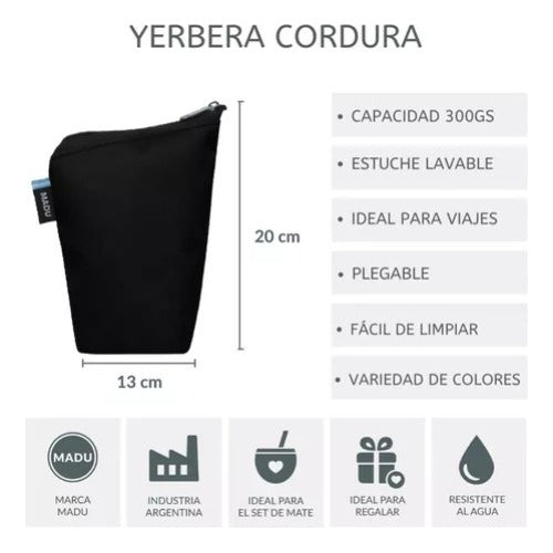 Madu Yerbero Y Azucarero Set Cordura Lisa Porta Yerba Azucar Madu 3