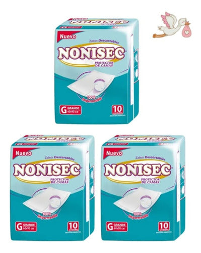 Nonisec 30 Disposable Zaleas Size G (60 X 90cm) 1