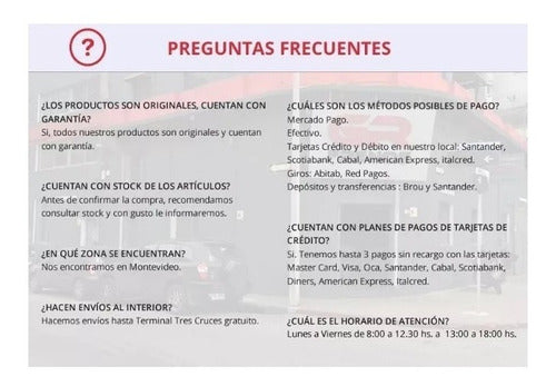 Seguro De Pastilla De Fiat Fiorino Sis. Ate Del. 4