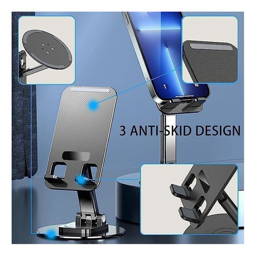 Foldable Rotating Extendable Table Cellphone Support Stand 8