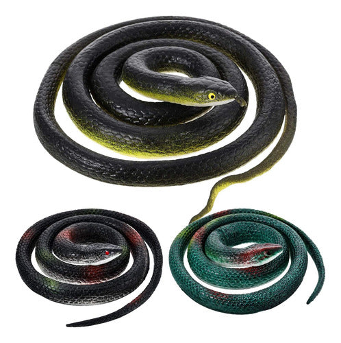 Blulu Realistic Large Rubber Snakes for Halloween 0