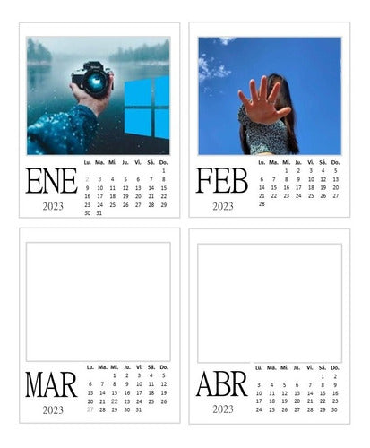 Printable Polaroid 2023 Calendar Kit - Editable 4