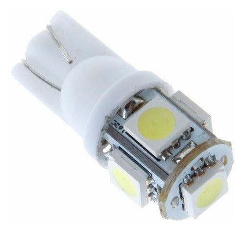 1 Lámpara Led Posición T10 Moto 5 Puntas 12v 0