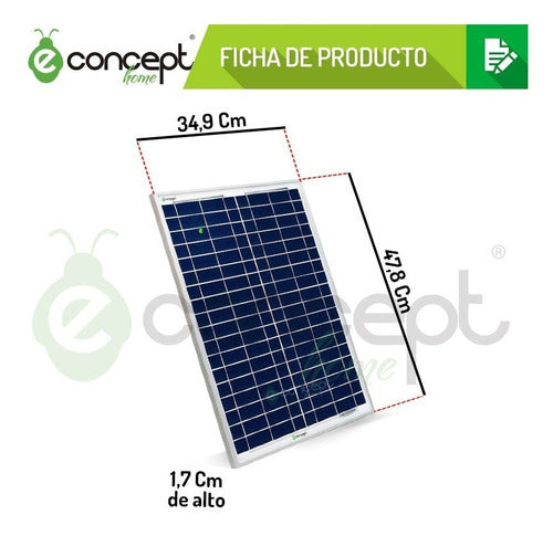 Solar Panel 20 Watt + 10A Regulator + 7A Battery Kit 2