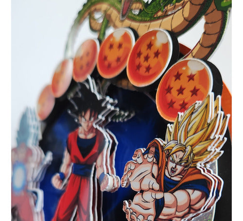 Cake Topper Goku ,adorno Para Torta En Capas Efecto 3d 2