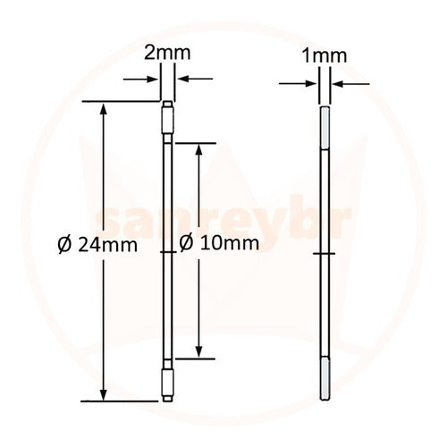 Kit 2 Rolamentos Axk1024+ 4as1024 Ø10xø24x4 Axial De Agulhas 1