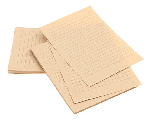 Nuolux 100pcs Vintage Kraft A5 Papel De Carta Forrado Papel 1