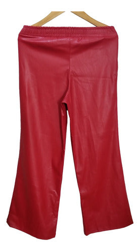 STRIVEN Red Faux Leather Straight Pants Size 4 5