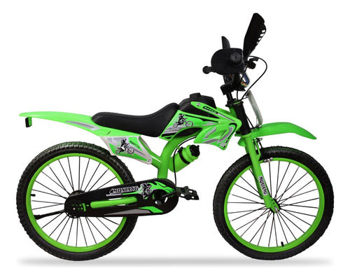 Generic Bicicleta Diseño Moto Rodado 20 Infantil Unisex 5