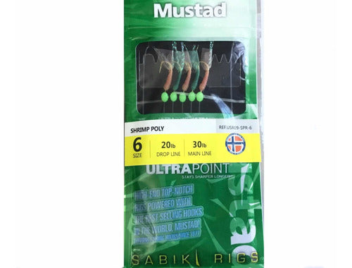 Anzuelos Mustad Linea Sabiki #6 Shrimp Poly - Simil Camaron 0