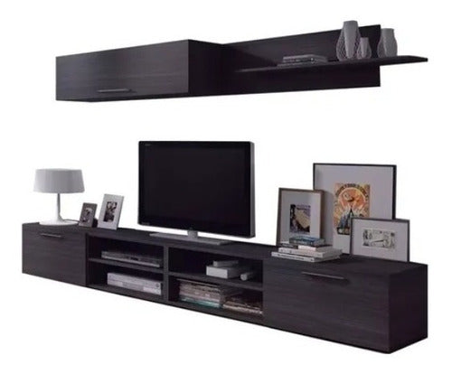 Imperio-Deco Modular TV Stand LED LCD Rack with Wheels 0