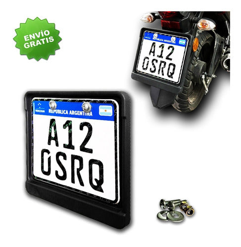 SILVAFLEX® Antishox® Motorcycle License Plate Protector | Prevents Vibration and Damage 0