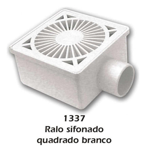 Pack 2 Caja Sifonada Para Ducha Pvc Blanco 1337 Grap P G 1