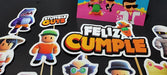 MuchoEvento Adorno Torta Deco Feliz Cumple Stumble Guys Cake Topper 2