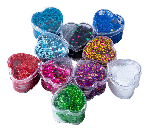 Glitter Bar Argentina Glitter Gel Pot Heart X 10 Assorted Units 1