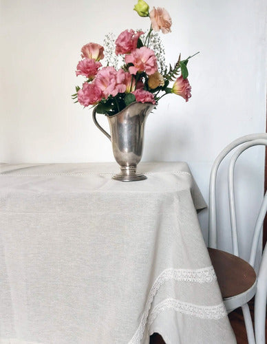 La Sedera Square Linen Tablecloth 1.80 X 1.80 M 6