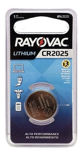 Rayovac CR2025 Lithium Battery 0