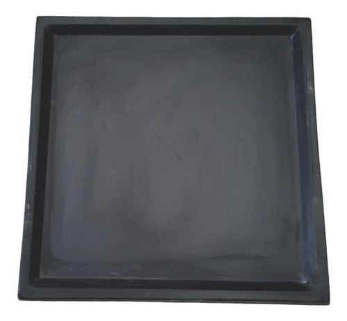 Plato Cuadrado 25x25cm Color Negro (fibrocemento) 1