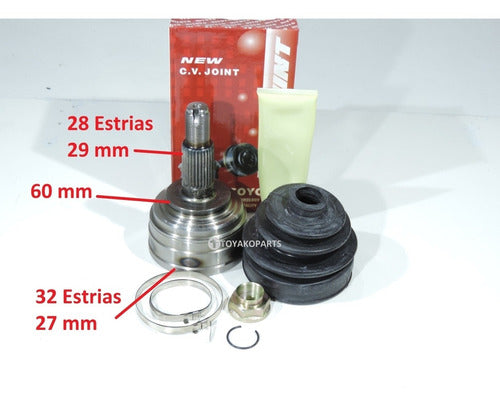 Cv Joint Homocinetica Honda Accord 1992 - 1998 28/32 Estrías 0