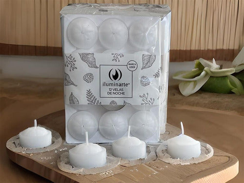 BaiBao Market X3 Night Candles Pack of 12 White Iluminarte 1