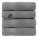 Hammam Linen Cool Grey Bath Towels 4-Pack - 27x54 Soft And Absorbent 0