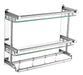 Levys Bazar Bathroom Organizer Towel Rack 2 Shelf Stainless Steel Glass 6