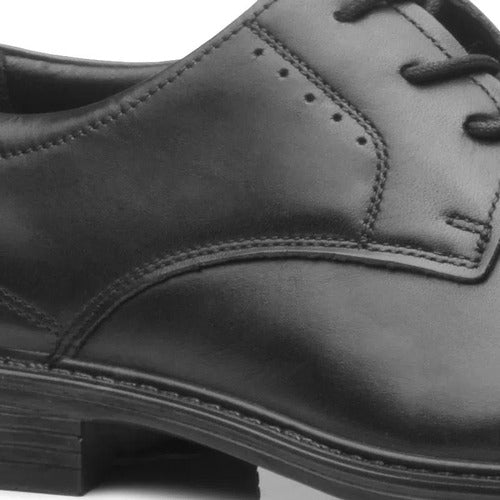 Pegada Mocasín De Cuero Negro Con Cordón - Región Sur Store 2